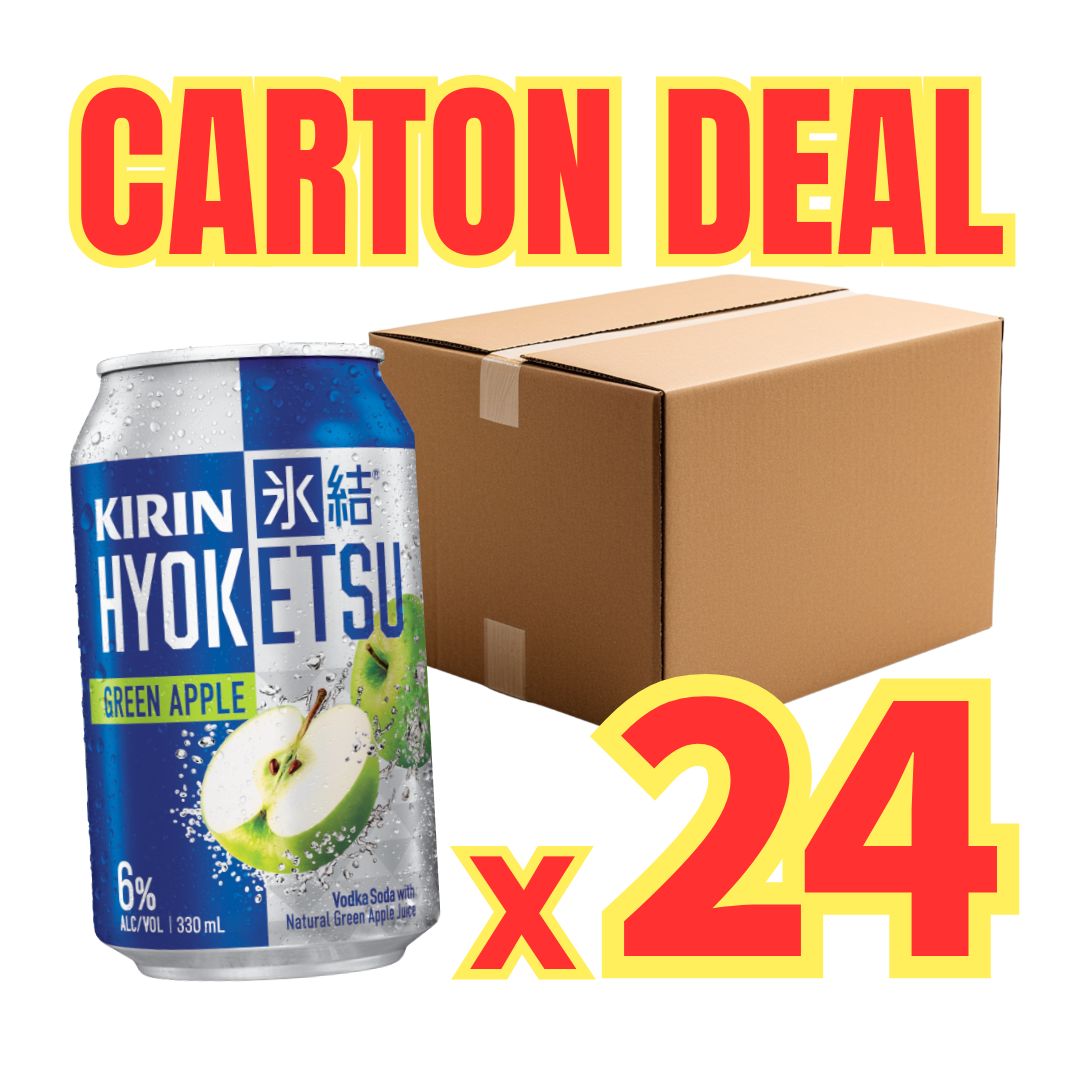【CARTON DEAL】Hyoketsu Green Apple / Carbonated Cocktail 6% Alc/vol 330ml x 24