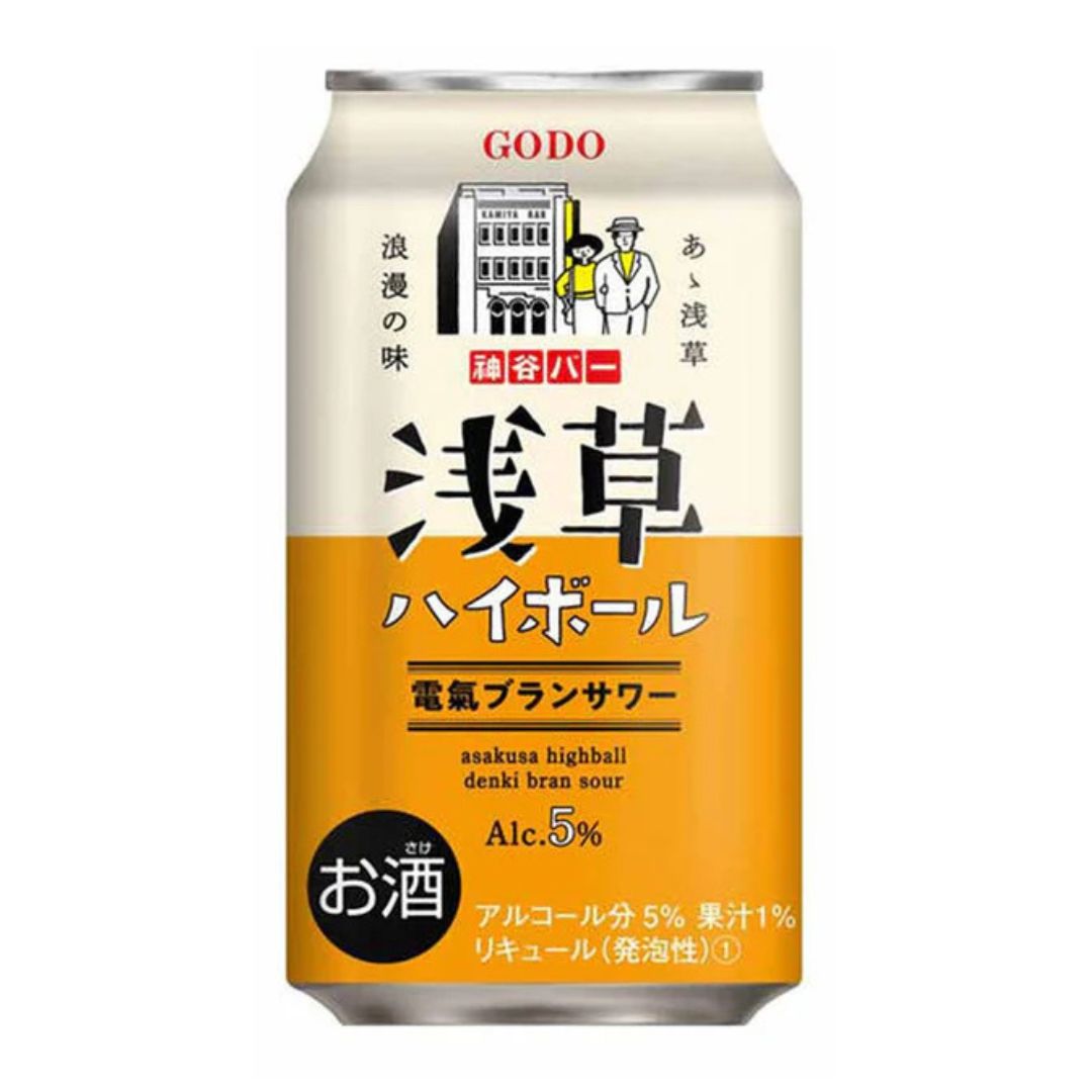 ASAKUSA HIGHBALL DENKI BRAN SOUR / CARBONATED COCKTAIL 5% alc/vol (350ml)