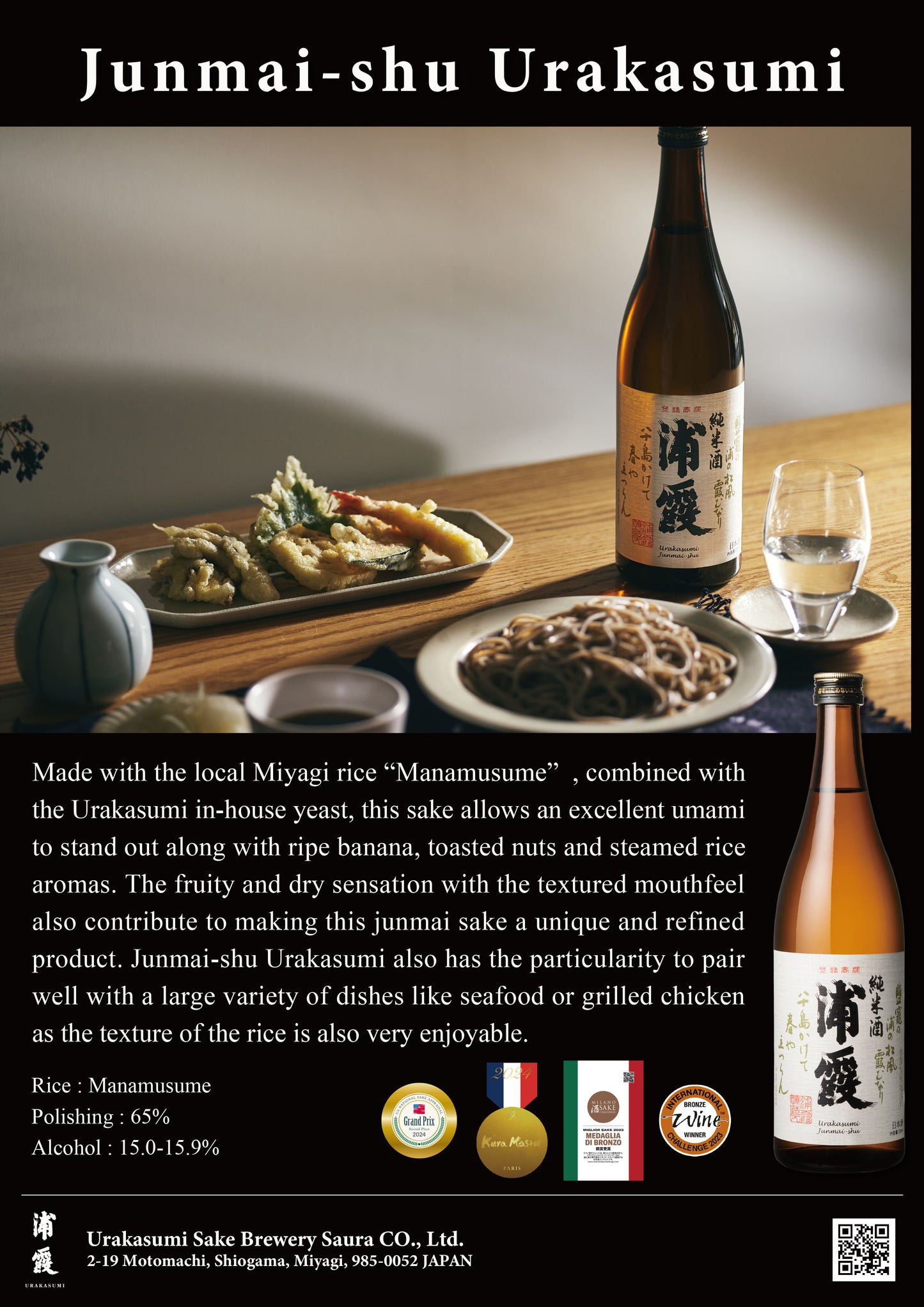 JUNMAISHU 15% / JP SAKE (720ml)