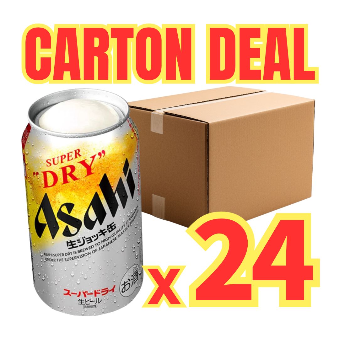 【CARTON DEAL】Asahi Super Dry Nama Jokki Beer 5.2% alc/vol 340ml x 24