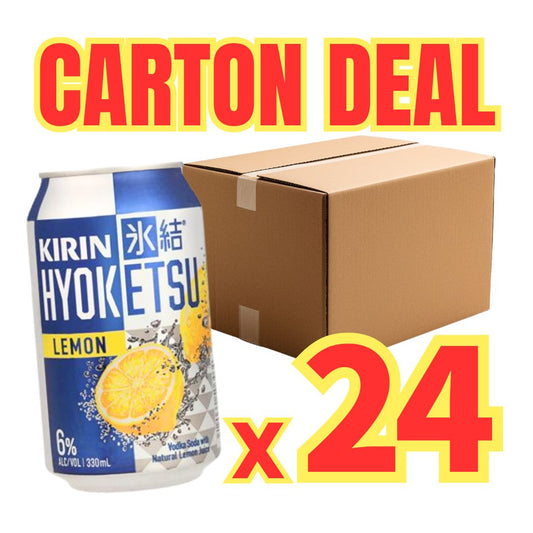【CARTON DEAL】Hyoketsu Lemon / Carbonated Cocktail 6% Alc/Vol  330ml x 24