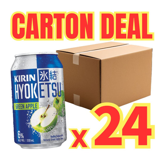 【CARTON DEAL】Hyoketsu Green Apple / Carbonated Cocktail 6% Alc/vol 330ml x 24